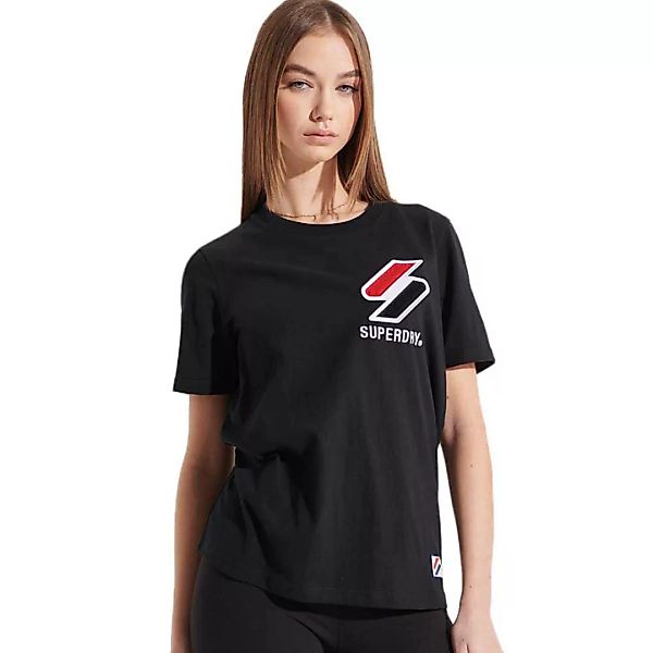Superdry Sportstyle Chenille Kurzarm T-shirt XS Black günstig online kaufen