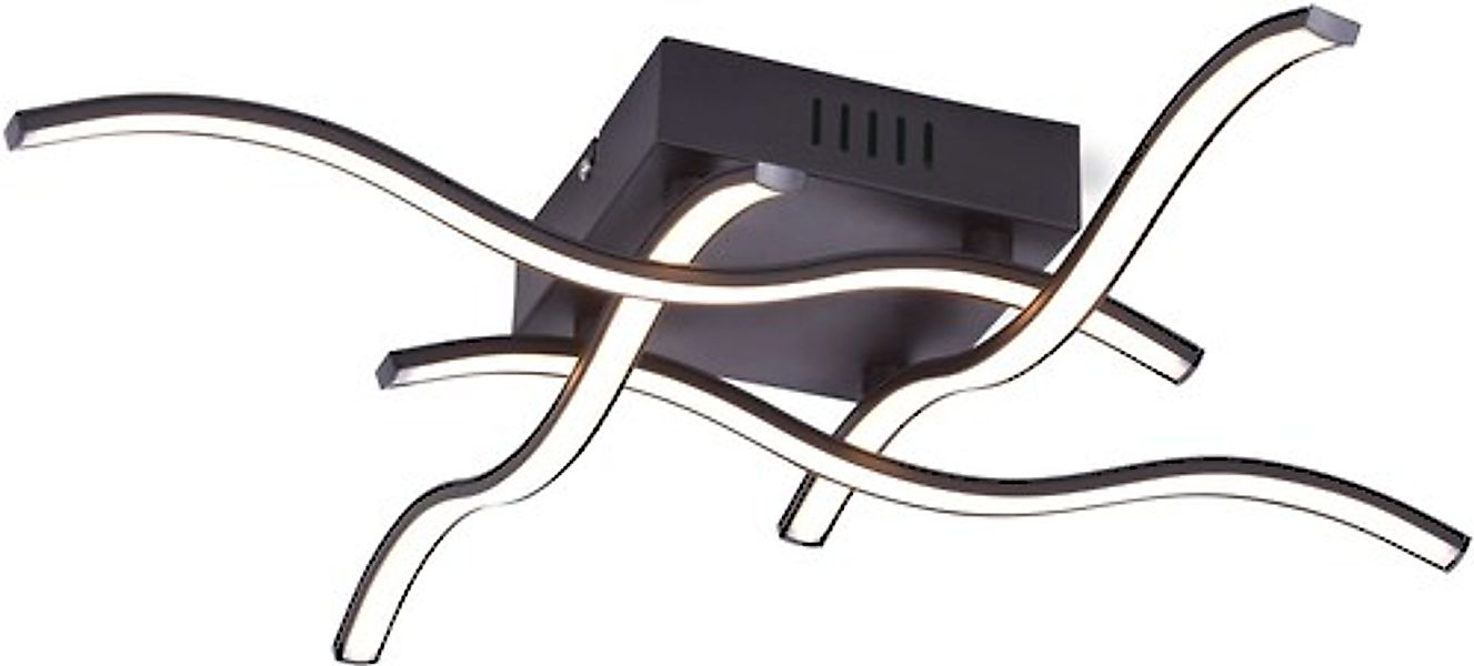 JUST LIGHT LED Deckenleuchte »WAVE«, 4 flammig, Leuchtmittel LED-Board   LE günstig online kaufen