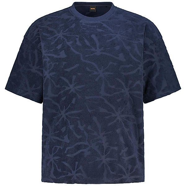 BOSS T-Shirt aus Frottee Farbe dunkelblau Größe: 4XL günstig online kaufen