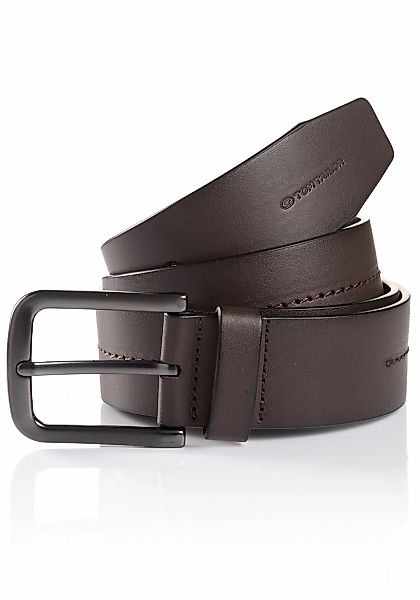 TOM TAILOR Synthetikgürtel "TTRoss" mit geschwärzter Schließe und Logoprägu günstig online kaufen