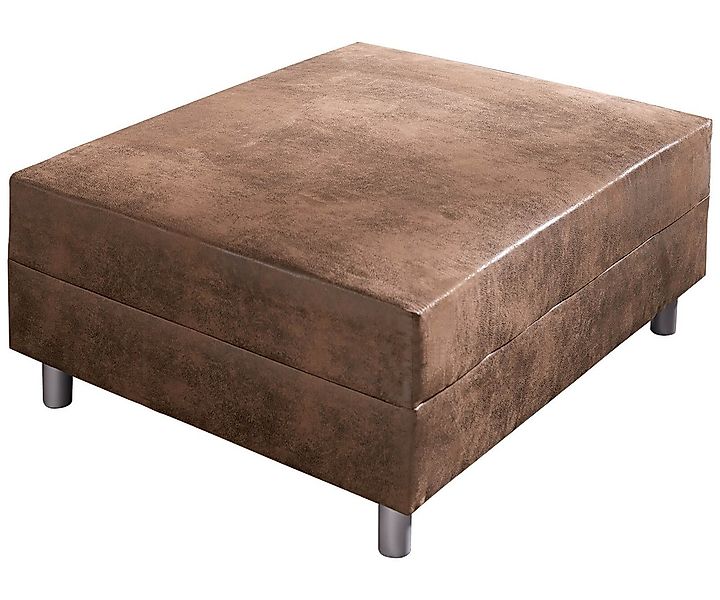 DELIFE Hocker Clovis, Braun Modul B98 x T83 Antik Optik Sitzhocker günstig online kaufen