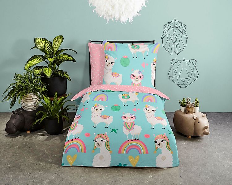 good morning Kinderbettwäsche Lamalife, Renforcé, 2 günstig online kaufen