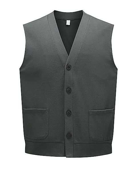 Allthemen Strickweste Baumwolle Herren ärmellose Strickjacke mit Taschen günstig online kaufen