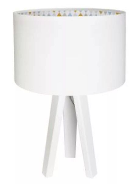 Kinderzimmer Tischlampe Mädchen Weiß 46cm Holz günstig online kaufen
