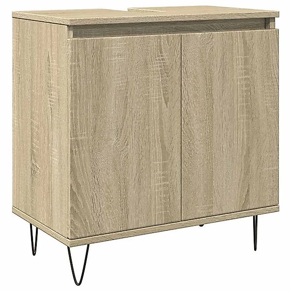 vidaXL Badschrank Sonoma-Eiche 58x33x60 cm Holzwerkstoff 849674 günstig online kaufen