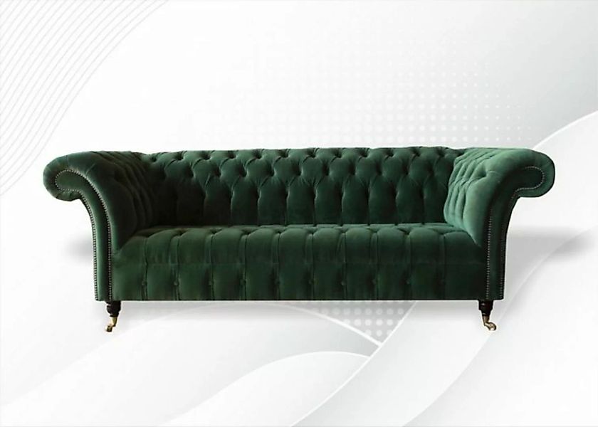 JVmoebel Sofa Grüner Chesterfield 3 Sitzer Sofas Polster Sitz Couch Sofa, M günstig online kaufen