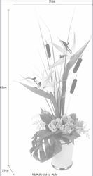 Kunstpflanze Strelitziengesteck in Topf Strelitzie, I.GE.A., günstig online kaufen