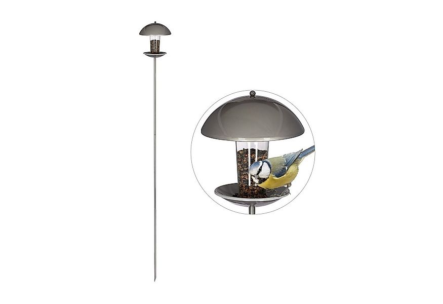 relaxdays Vogelhaus Vogelfutterspender mit Stab günstig online kaufen