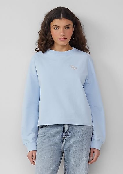 QS Sweatshirt Sweatshirt mit Stickerei Stickerei günstig online kaufen