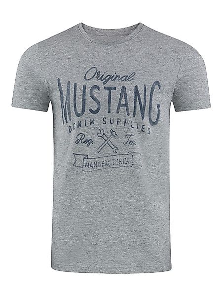 MUSTANG T-Shirt Herren Printshirt Regular Fit günstig online kaufen