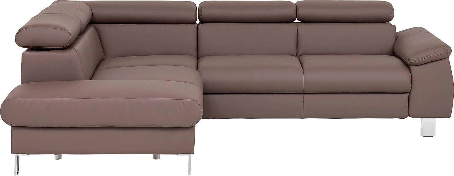 COTTA Ecksofa "Komaris L-Form mit Kopfteilverstellung", wahlweise mit Bettf günstig online kaufen