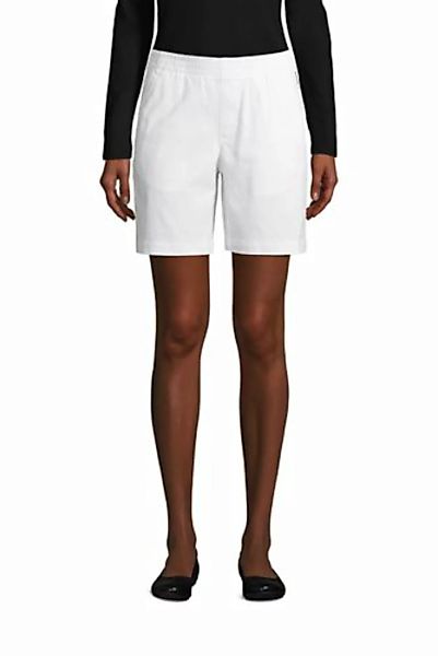 Chino-Shorts mit Dehnbund, 18 cm, Damen, Größe: M Normal, Weiß, Baumwoll-Mi günstig online kaufen