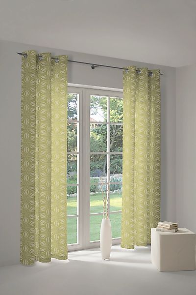 Adam Vorhang "Retro Floret" Ösen 1 Stk. tlg. aus 100% Bio-Baumwolle günstig online kaufen