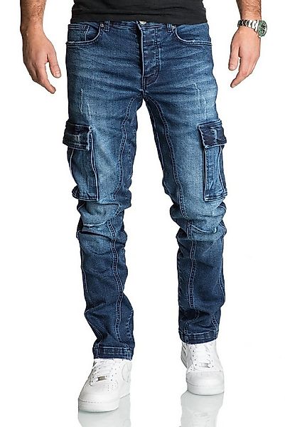 REPUBLIX Straight-Jeans WESTON Herren Regular Fit Denim Cargo Jeans Hose günstig online kaufen