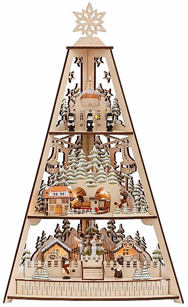 my home Dekoobjekt "Deniz, Weihnachtsdeko mit LED Beleuchtung" Tannenbaum a günstig online kaufen