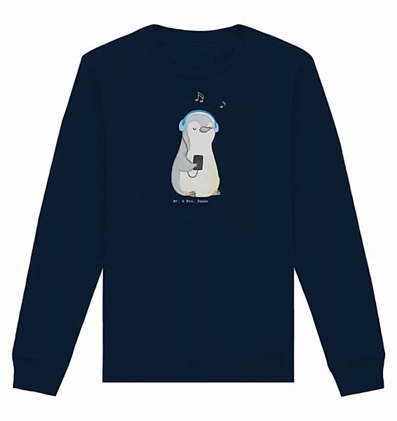 Mr. & Mrs. Panda Longpullover Größe S Pinguin Musik hören - French Navy - G günstig online kaufen