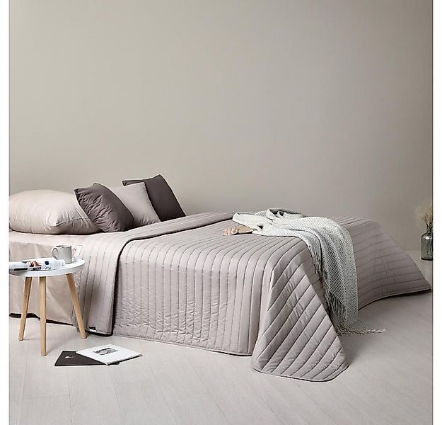 SEI Design Bettüberwurf Living Trend Taupe hell 240x260 cm, Wendedecke Bett günstig online kaufen