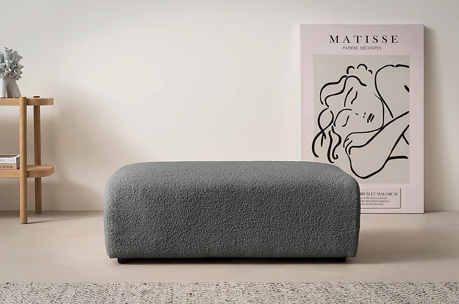 Home affaire Hocker "BAKELS, Polsterhocker in Cord oder Boucle-Stoff" zur S günstig online kaufen