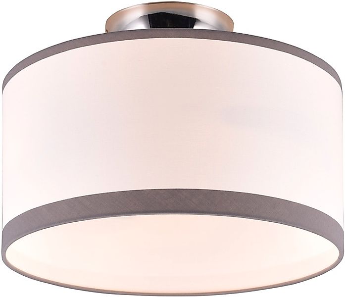REALITY Leuchten Deckenleuchte »DAVOS, Deckenlampe mit Stoffschirm exkl 2xE günstig online kaufen