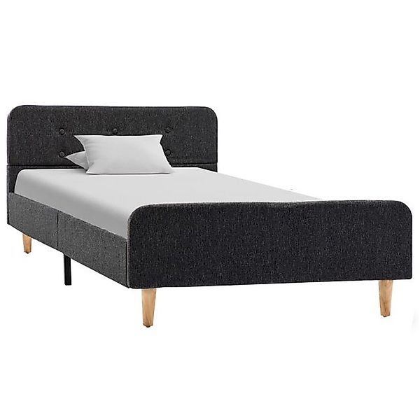 furnicato Bettgestell Dunkelgrau Sackleinen 100x200 cm (1-tlg) günstig online kaufen