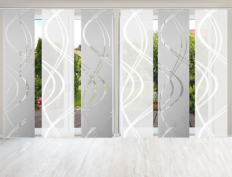 HOME WOHNIDEEN Schiebegardine "TIBERIO 6er SET" Paneelwagen 6 Stk. tlg. Sch günstig online kaufen