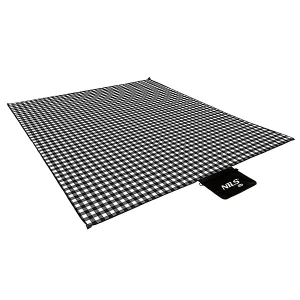 Picknickdecke Schwarz/Weiß 200x200cm Decke Outdoordecke Campingdecke, günstig online kaufen