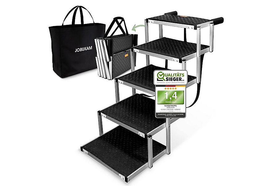 JOBUKAM Hunderampe Hundetreppe Auto - Große Hunde bis 70kg - Extra Stabile günstig online kaufen