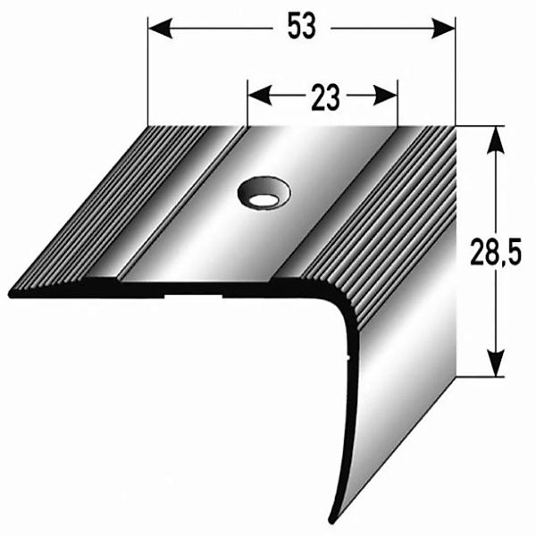 Treppenkante "Acate" / Winkelprofil /Kombiwinkel (Größe 28,5 mm x 53 mm) au günstig online kaufen