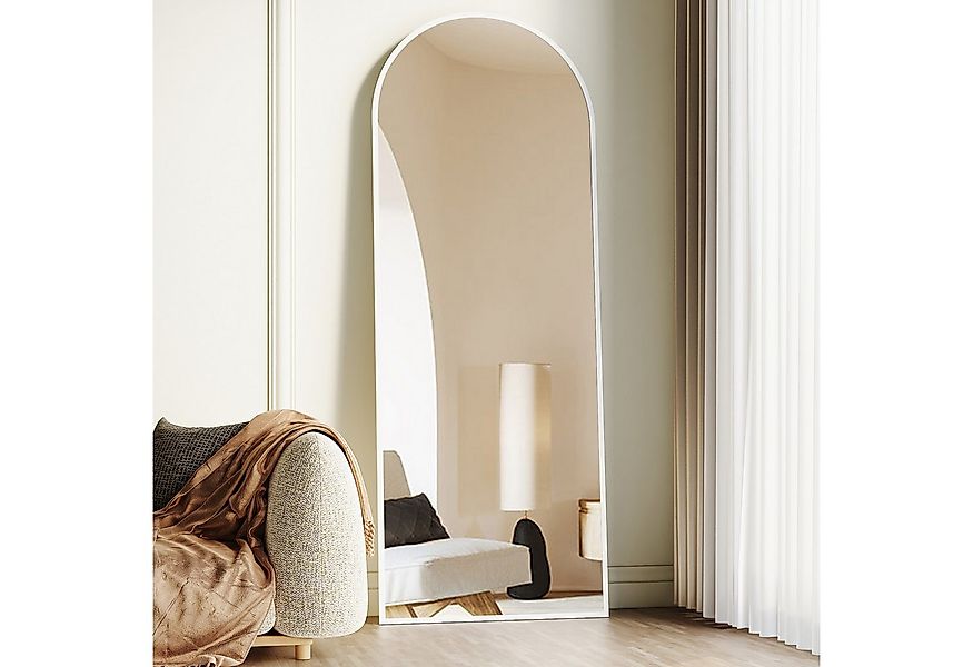 Boromal Ganzkörperspiegel Weiß Oval Wndspiegel Oval groß Aluminiumrahmen 15 günstig online kaufen