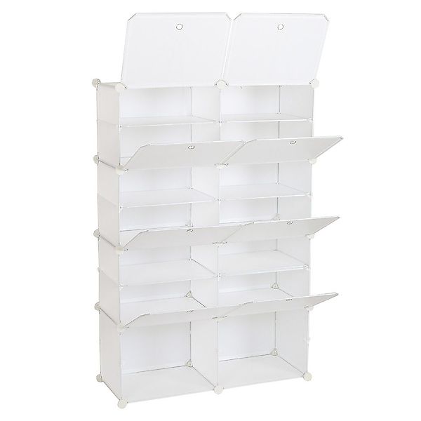 VINGLI Schuhregal DIY Schuhschrank mit Tür, günstig online kaufen