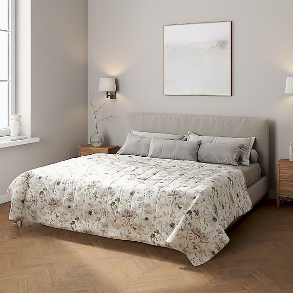 Tagesdecke mit Streifen-Steppung, weiß-beige, Gardenia (143-96) günstig online kaufen