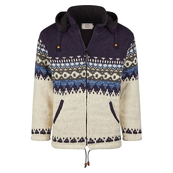 Mein Style Strickjacke THC Schafwollstrickjacke blau gemustert 816 (1 Stück günstig online kaufen