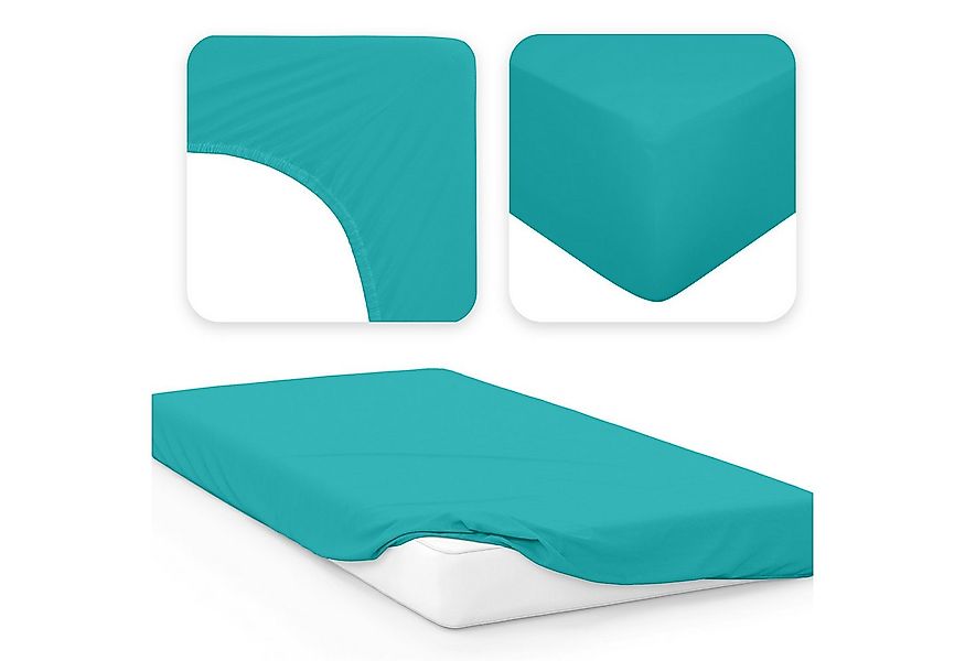 Jacobson Spannbettlaken BOXSPRING & ÜBERLÄNGE aus 100% Baumwolle, für hohe günstig online kaufen