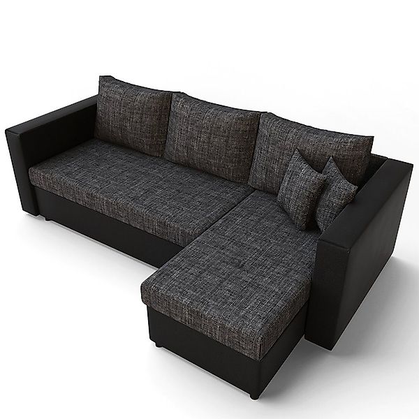 VitaliSpa® Ecksofa, Schwarz/Anthrazit, 224 x 144 günstig online kaufen