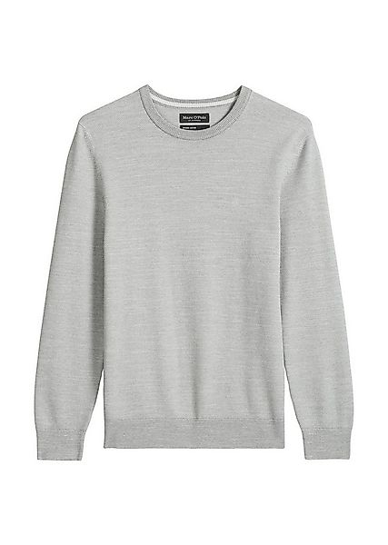 Marc O'Polo Rundhalspullover aus Bio-Baumwoll-Piqué günstig online kaufen
