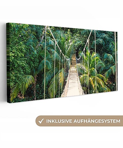 OneMillionCanvasses® Leinwandbild Panorama Dschungel - Palme günstig online kaufen