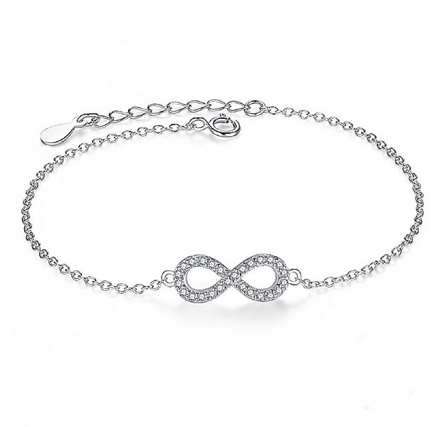 PANDACHARMS Silberarmband Unendlichkeit / Infinity, 925 Silber, Zirkonia, L günstig online kaufen
