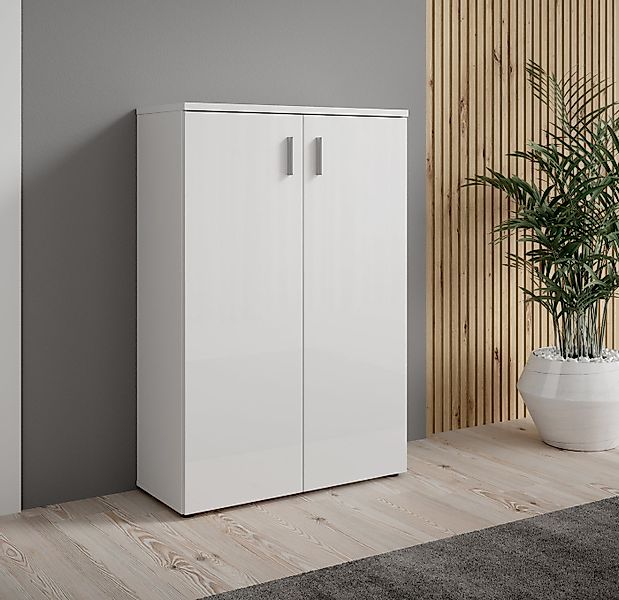 HBZ Schuhschrank "Lincoln weiß Glanz, BxHxT 80x120x35 cm" 1 Stk. tlg. Schuh günstig online kaufen