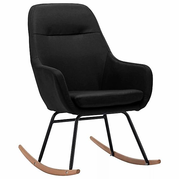 vidaXL Schaukelstuhl Schwarz Stoff Modell 2 günstig online kaufen