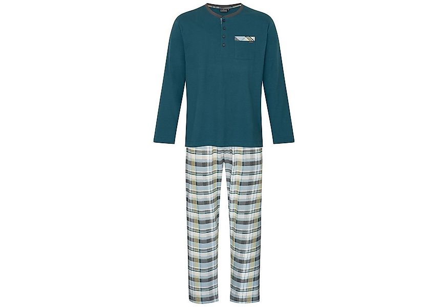 LAROG Schlafanzug Pyjama chesapeake bay / checks (2 tlg) Pyjama mit Knopfle günstig online kaufen