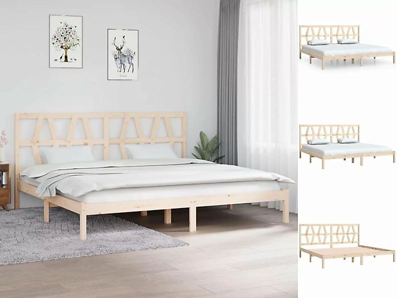 vidaXL Bettgestell Massivholzbett Kiefer 200x200 cm Bett Bettgestell Doppel günstig online kaufen