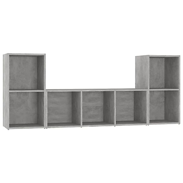 vidaXL 3-Tlg TV-Schrank-Set Betongrau Holzwerkstoff 3080019 günstig online kaufen