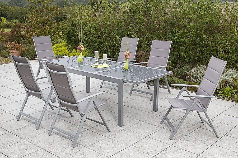 MERXX Garten-Essgruppe Taviano, (Set, Tisch, 6 günstig online kaufen