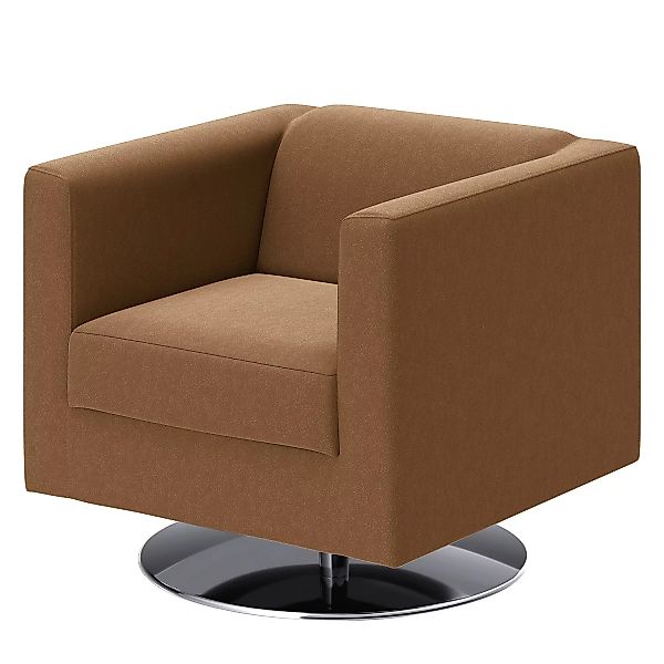 home24 loftscape Sessel Wilno V Mittelbraun Echtleder 74x71x75 cm (BxHxT) günstig online kaufen