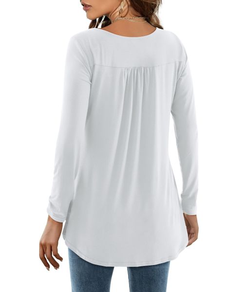 Beluring Langarmshirt Damen V-Ausschnitt Bluse mit günstig online kaufen