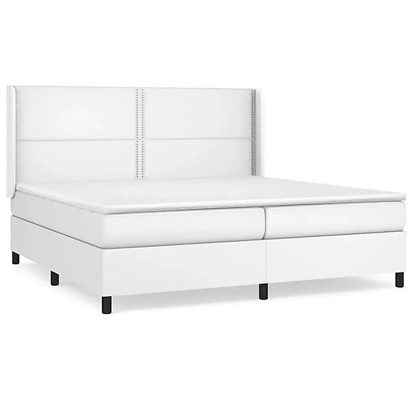 vidaXL Boxspringbett mit Matratze Weiß 200x200 cm Kunstleder1469494 günstig online kaufen