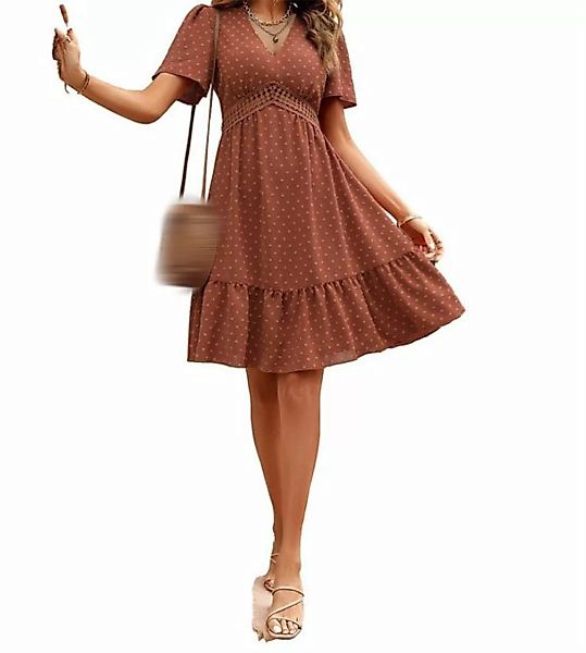 AFAZ New Trading UG Sommerkleid Frisches, einfarbiges, gepunktetes Kleid mi günstig online kaufen