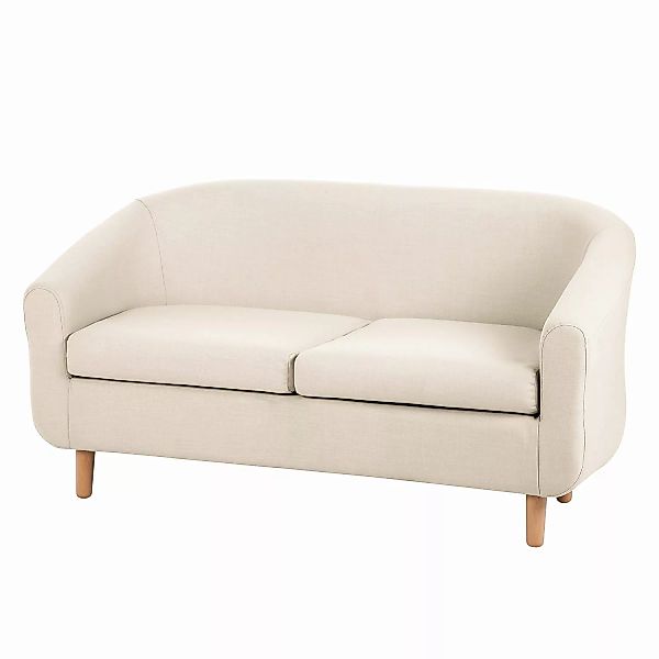 home24 Mørteens Sofa Little 2-Sitzer Beige Webstoff 140x74x74 cm (BxHxT) Sk günstig online kaufen