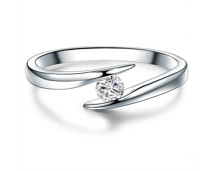 Trilani Silberring silber, mit Weiß-Topaz günstig online kaufen