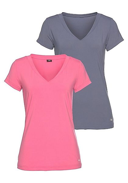 H.I.S Funktionsshirt Activewear (2er-Pack) sportlicher Stil, V-Ausschnitt, günstig online kaufen
